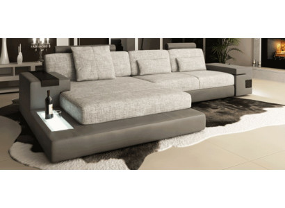 Design Sofa Couch Corner Upholstered furniture Living room L-shape Modern Elegant Textile Fabric