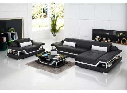 Corner sofa Living landscape Corner sofa Corner suite Upholstery Sofa L-shape Leather sofa Couch