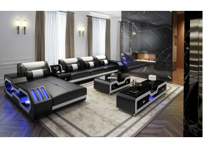 Elegant luxury couch corner sofa living landscape multifunction s couches sofa USB light