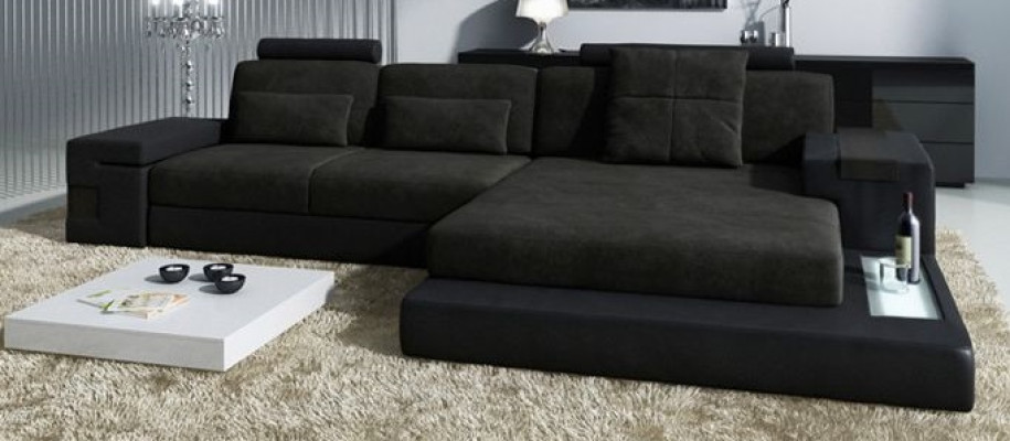 Corner sofa Sofa L-shape Textile sofa Couch Living landscape Esk Modern sofas