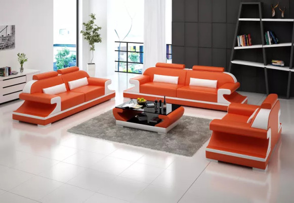 Modern sofa set 221 Seater Coffee table Leather sofa Sofa Couch Living landscape