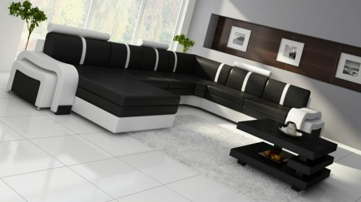 Corner sofa Corner sofa new Living landscape Sofa Upholstery leather sofa with USB leather furniture