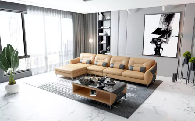 Leather sofa Designer sofa Corner sofa L-shape Modern sofa Leather sofa Corner sofa Upholstery