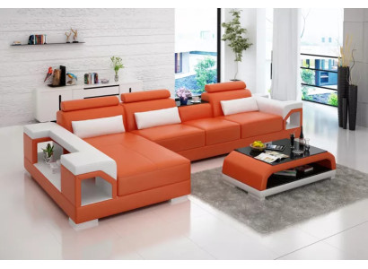 Design Corner sofa Leather set Living room Sofa Upholstery Couches Sofas Leather couch