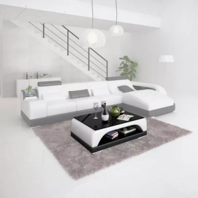 Corner sofa L-shape Modern sofa Leather sofa Corner sofa Upholstery Living landscape