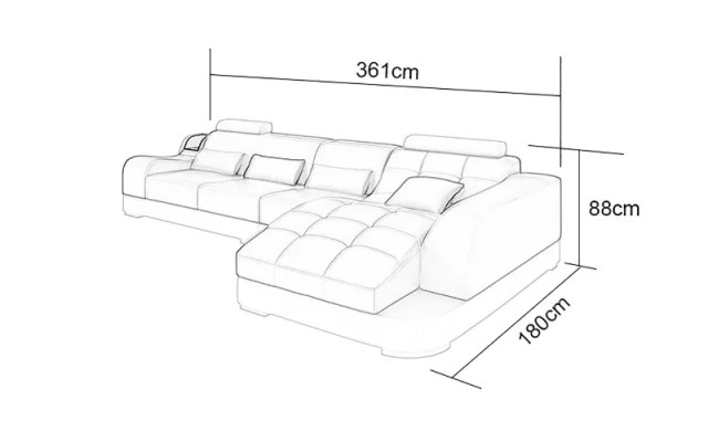Corner sofa L-shape Modern sofa Leather sofa Corner sofa Upholstery Living landscape