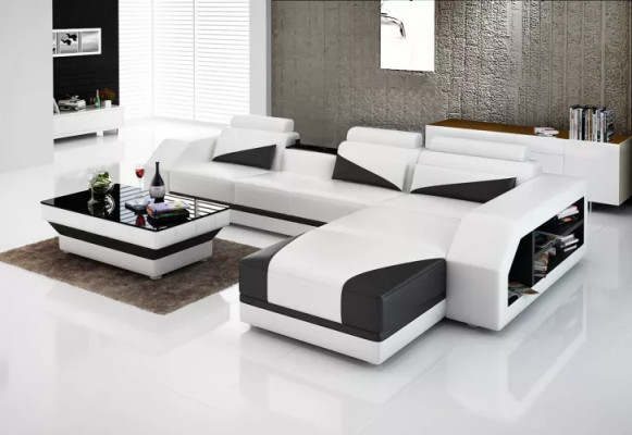 Corner sofa Upholstery Designer sofa Modern sofa Leather sofa Corner sofa L-shape