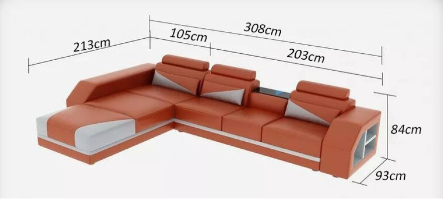 Corner sofa Upholstery Designer sofa Modern sofa Leather sofa Corner sofa L-shape