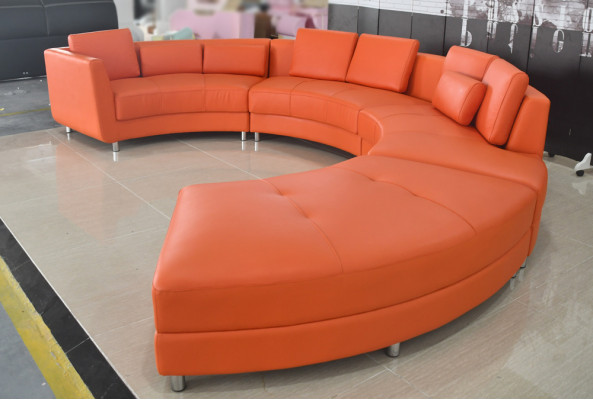 Leather Sofa Sofa Modern Upholstery Leather Round Living landscape Corner sofa Round Couch