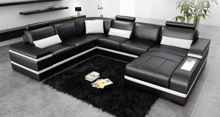 Corner sofa Leather sofa Big XXL U-shape Living landscape Sofa Couch Suite new H2218