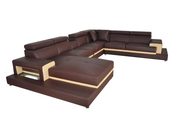 Design Leather Upholstery Seat Room Living Sofa Corner Sofas Couch Designer Suite XXL