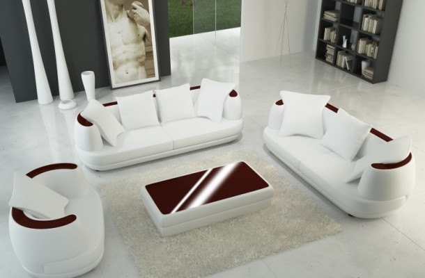 Sofa set with USB Couch Upholstery Leather Sofa 3+2+1 Classic Couches Seat NEW