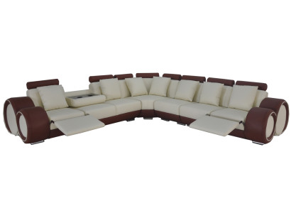 Design Leather Upholstery Seat Room Corner Living Sofa +USB Designer Suite Sofas new