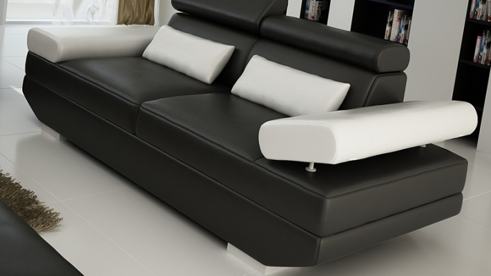 Leather Sofa Sofa with USB Living landscape 2+2 Suite Design Couch Sofa