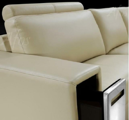 Leather sofa Corner sofa Sofa with USB,Design Seat Upholstery Suite Living landscape 2348