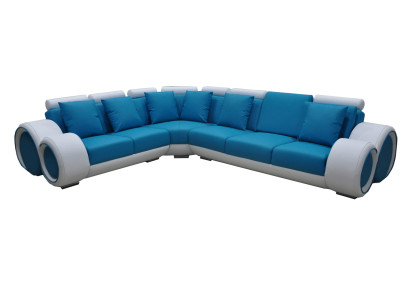 Design Leather Upholstery XXL Seat Room Corner Living Sofa + USB Designer Suite Sofas