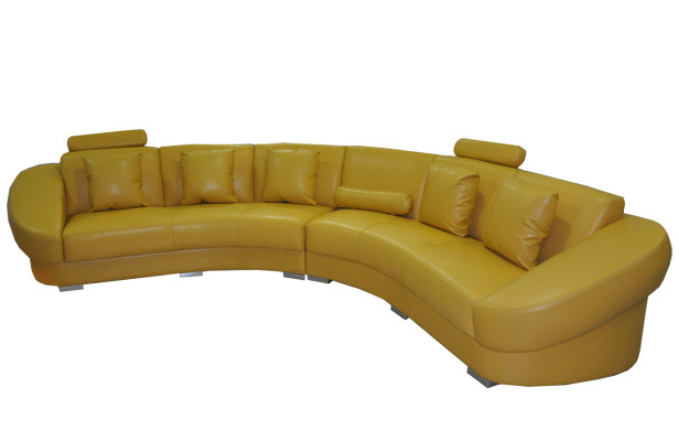 Round Corner Sofa with USB Upholstery XXL Big Round Couches Living landscape U-shape new