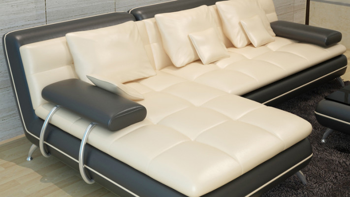 Leather sofa Couch Living landscape Corner sofa Corner Suite Design Modern Sofa new F3015