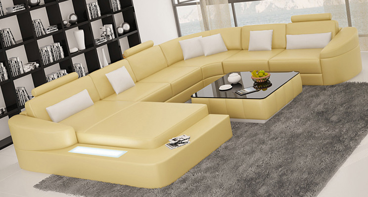 Living landscape Couch Upholstery Corner Suite Designer Leather Sofa Big Sofa Chalice