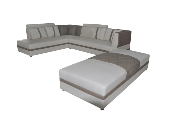 Corner Sofa with USB Living landscape Leather Corner Couches Upholstery Seat Suite A1128