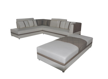 Corner Sofa with USB Living landscape Leather Corner Couches Upholstery Seat Suite A1128
