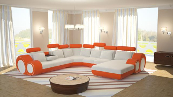 Sofa Designer Living landscape U-shape Couch Corner sofa with USB Upholstery Suite Sofas