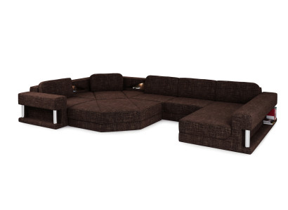 Corner sofa with USB Upholstery Textill Design Sofa Suite Living landscape Parliament