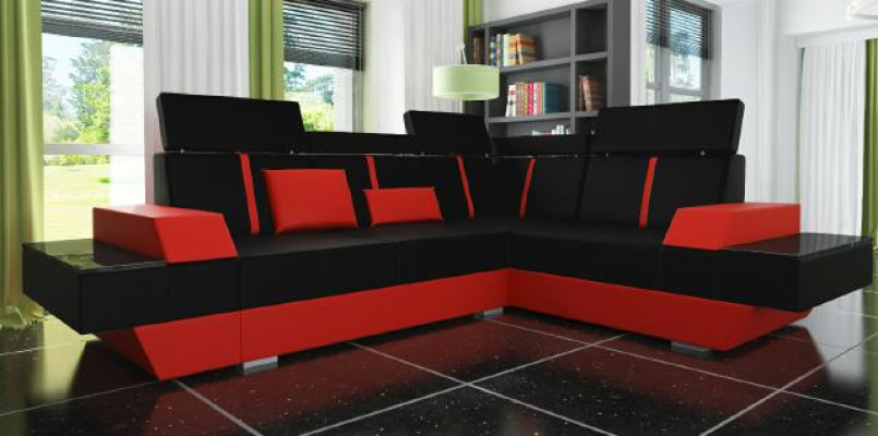 Custom made leather sofa USB Living landscape Upholstery Sofa Corner sofa Corner sofa Couch