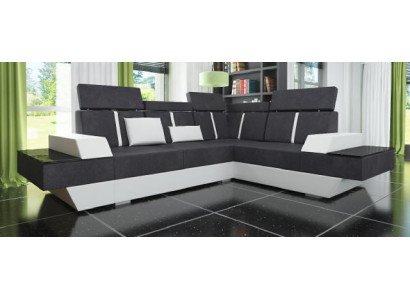 Design Corner sofa + USB Living landscape Sofa Corner sofa Fabric Leather Custom made new