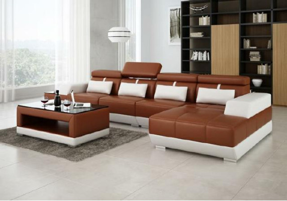Corner sofa with USB Living landscape Upholstery L-shape Suite Corner Couches XXL Sofas new
