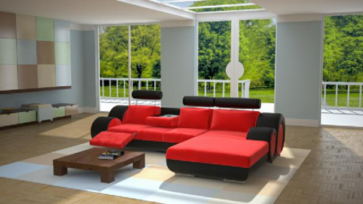 Designer Suite Living landscape Corner sofa + USB,Sofa Upholstery Leather sofa Sofas new