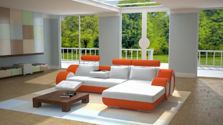 Designer Suite Living landscape Corner sofa + USB,Sofa Upholstery Leather sofa Sofas new