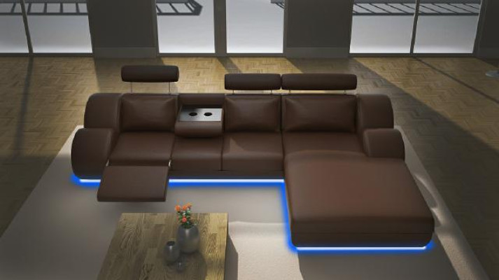 Designer Suite Living landscape Corner sofa Couch Sofa Upholstery Leather sofa with USB