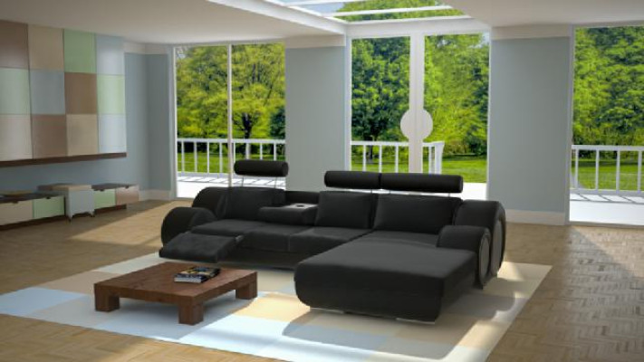 Designer Couch Sofa Upholstery Leather Sofa +USB new Suite Living landscape Corner sofa
