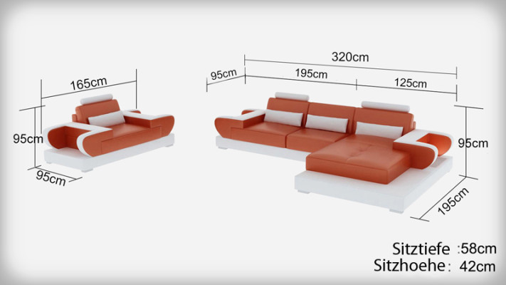 Design XXL Big Sofa with USB,Corner sofa Leather sofa Couch Upholstery Corner Living landscape