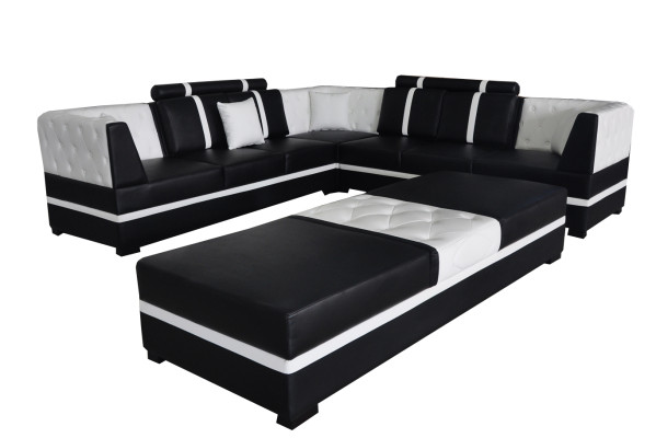 Corner Sofa Couch Living landscape Leather Couches Upholstery Corner Seat Suite
