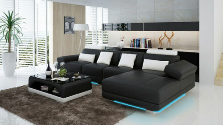 Leather Couch Upholstery Seat Corner Suite Modern Design Sofas Living landscape