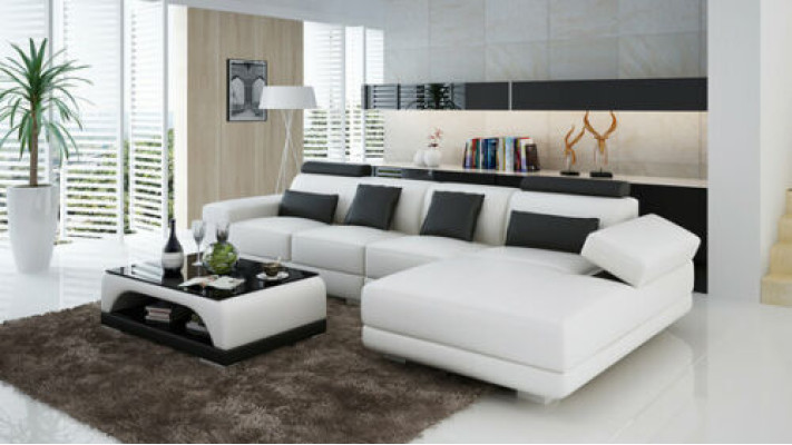 Leather Couch Upholstery Seat Corner Suite Modern Design Sofas Living landscape