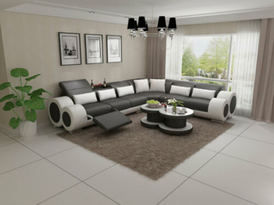 Design Corner Couch Upholstery Sofa Leather Seat Suite Modern Couches Sofas