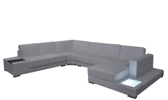Leather sofa Couch Living landscape Corner sofa Suite Design Modern Sofa U-shape A1110