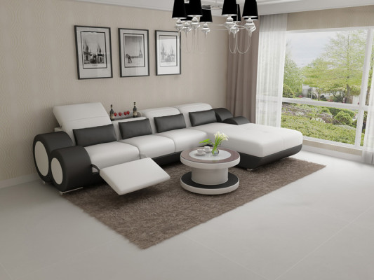 Leather sofa + USB Sofa set new Corner sofa Corner Suite Design Modern Sofa G8035H