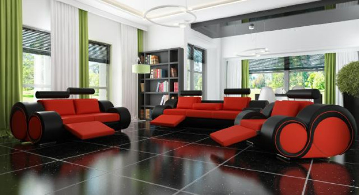 LEATHER SOFA 321 Sofa set Seater RELAX UPHOLSTERY SET COUCH COUCH SET