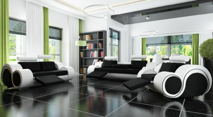 LEATHER SOFA 321 Sofa set Seater RELAX UPHOLSTERY SET COUCH COUCH SET