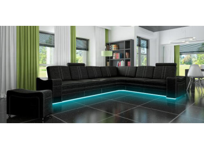 Fabric couch sofa corner living landscape textile upholstery corner sofa custom made USB