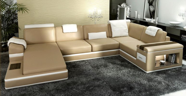 A beautiful U-shaped corner sofa in a great contemporary design