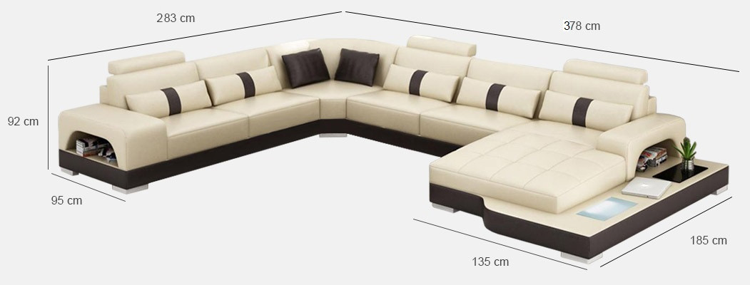 Corner sofa Living landscape + USB Upholstery Design Couch Modern Leather Sofa Corner suite
