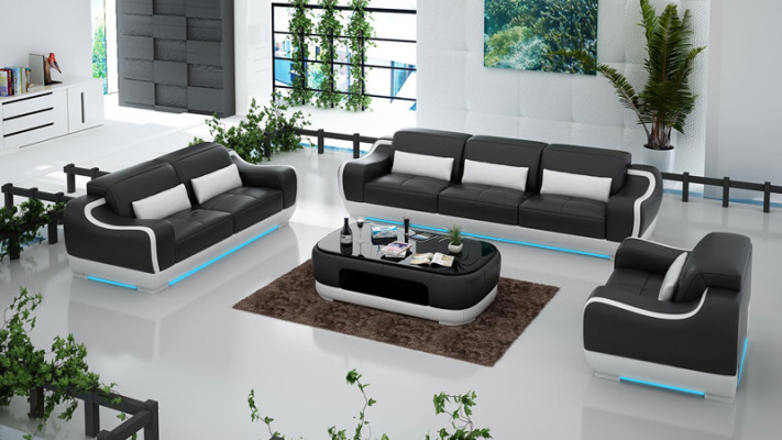 Leather sofa Couch Living landscape 3+2+1 Seater Suite Sofa Sofa set G8025D
