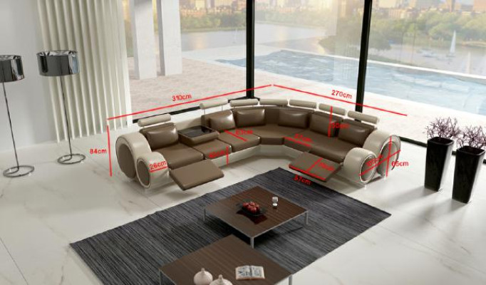 Textile SOFA DESIGNERSOFA COUCH Corner sofa Living landscape ECK new Suite Leather !!!