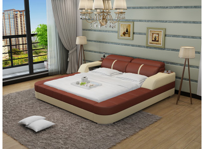 Luxury Leather Bed USB Design Upholstered Beds Double Modern Marriage 140/160/180 LB8823