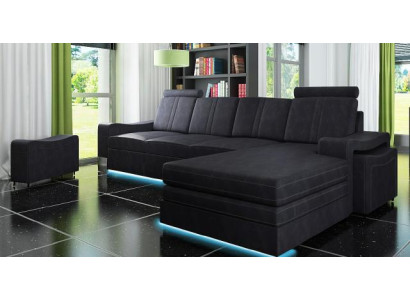 Fabric couch with USB Sofa Upholstery Suite Corner new Textile couch Corner sofa Fabric sofa
